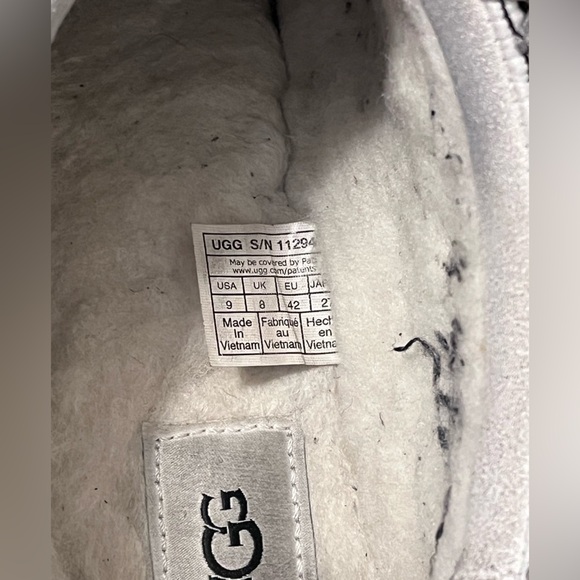 UGG White Leather Tasman Slippers Mens size 9 - Picture 3 of 10